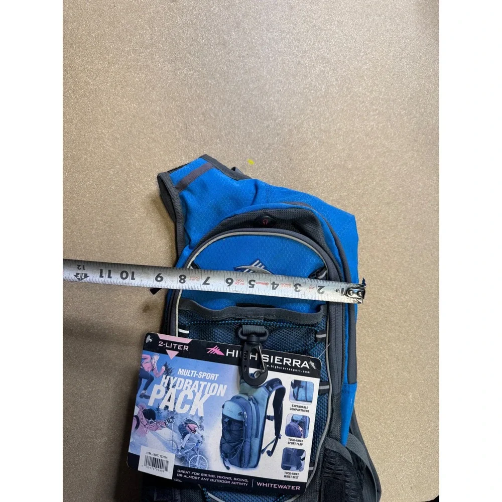 High Sierra 2 Liter Hydration Pack Backpack‎ Blue Sport Hiking Biking Camping